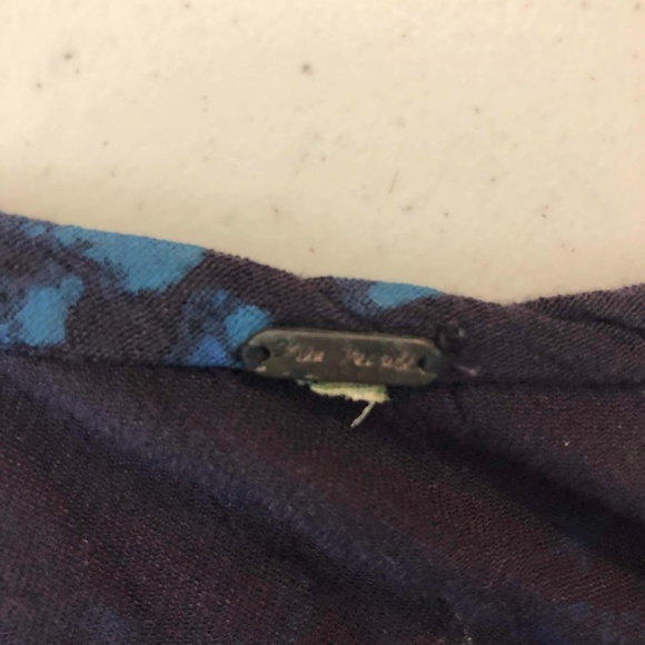 Free People Voile Lace Purple Floral Dress Tiered - Picture 5 of 5